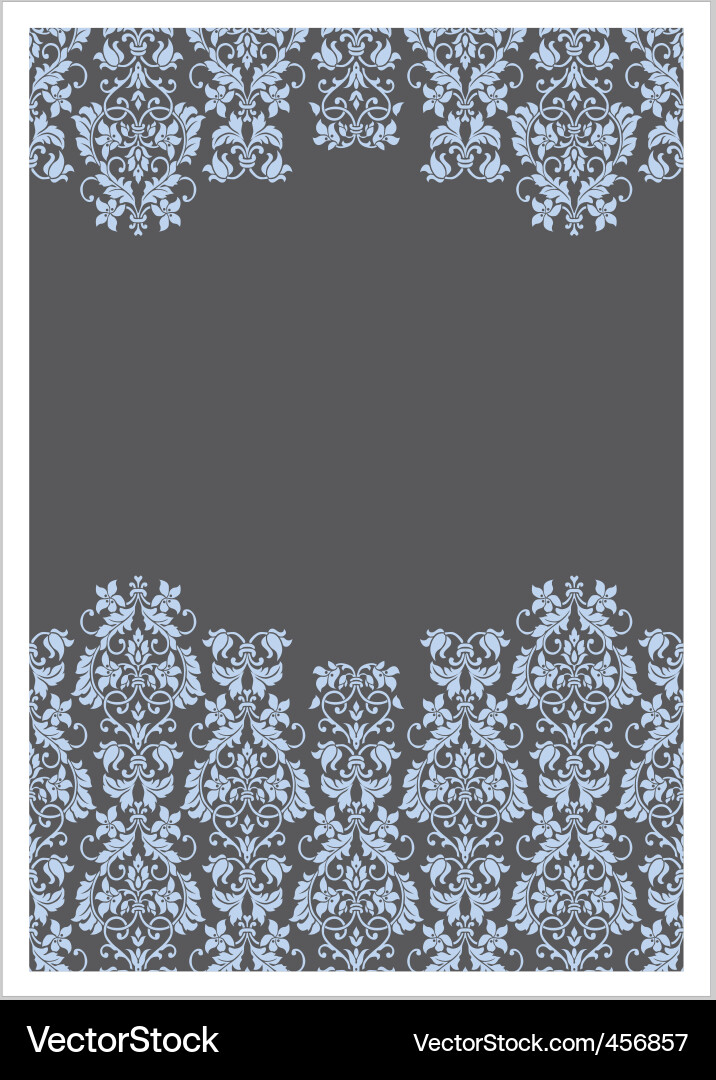 Elegant Victorian Damask Border vector image