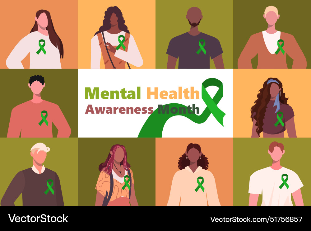 Mental Health Support Collection Royalty Free Vector Image