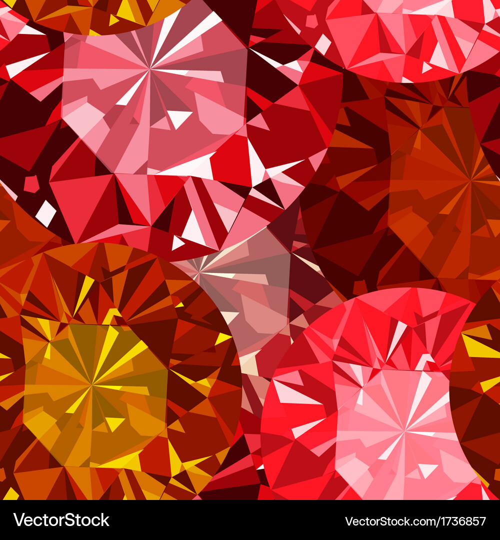 Ruby Gemstone Seamless Pattern Vector Image