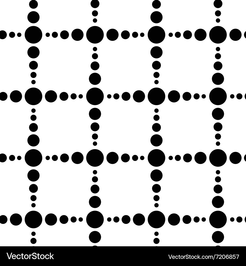 Ungewöhnlich schwarz und weiß polka dot überprüft nahtlos Vektorbild