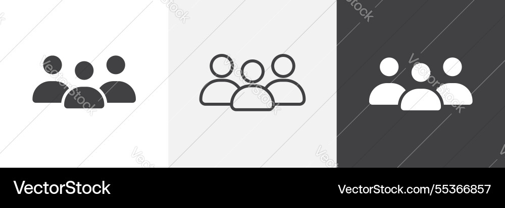 Users icons collection graphic designs for ui Users icons collection graphic designs for ui vector image