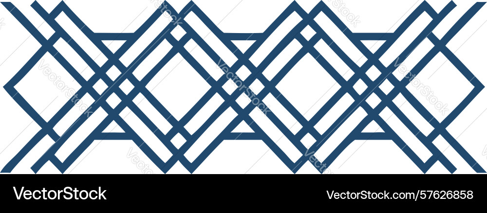 Bold interlocking stripe pattern design element vector image