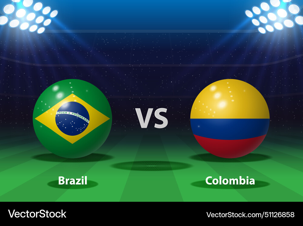Brazil vs colombia america soccer tournament 2024 Brazil vs colombia america soccer tournament 2024 vector image