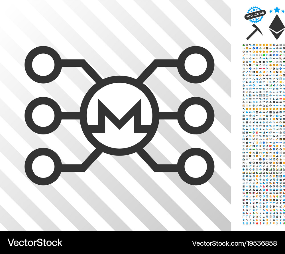 Monero Masternode Connections – Royalty-Free Vector | VectorStock