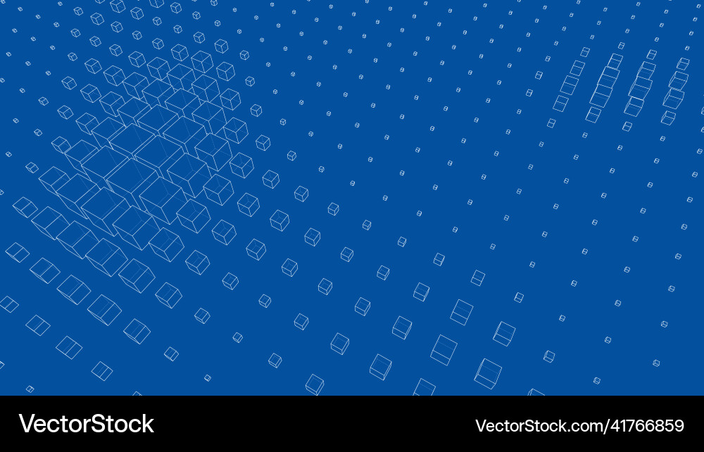 Abstract 3D Cube Background vector image