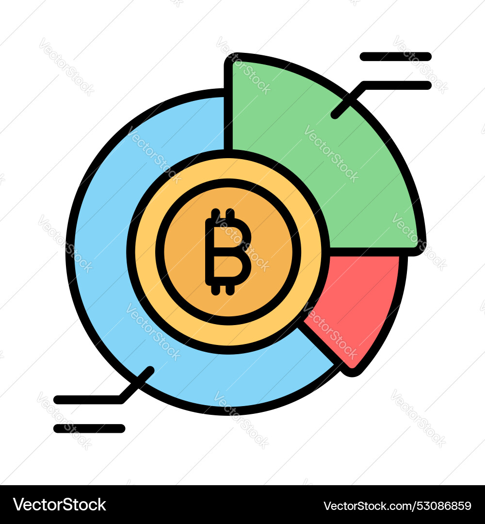 Bitcoin analysis design isolated on white Vector Image