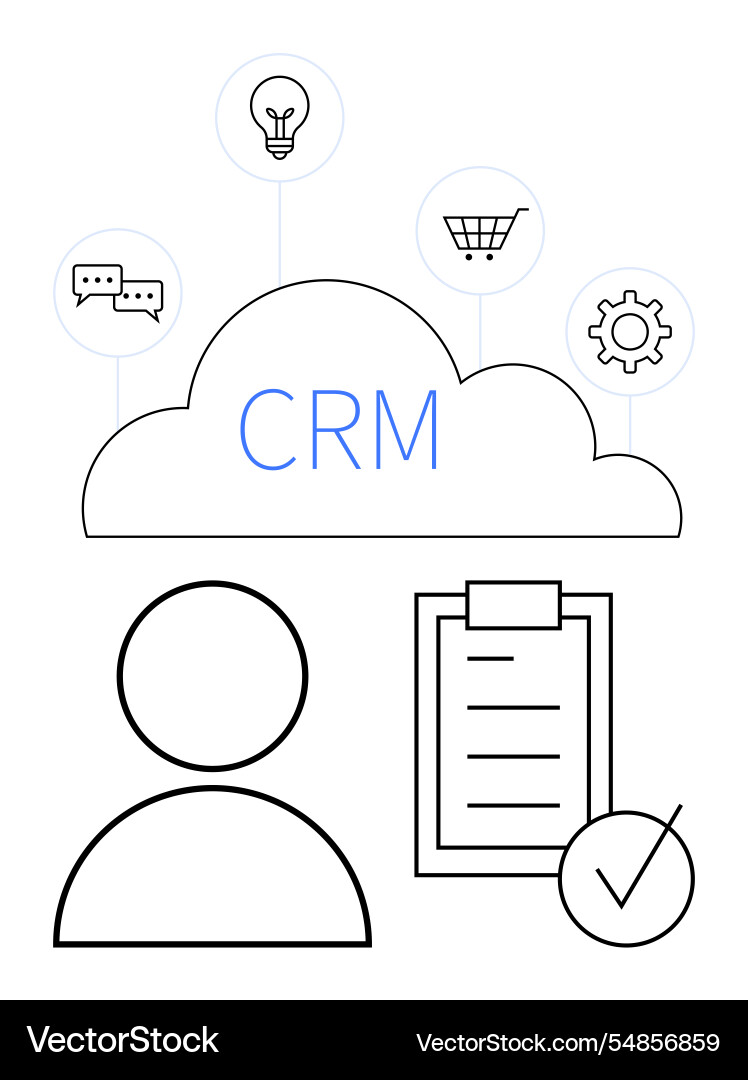 Cloud-basiertes Crim-System mit Benutzer-Checkliste Cloud-basiertes Crim-System mit Benutzer-Checkliste vektorbild
