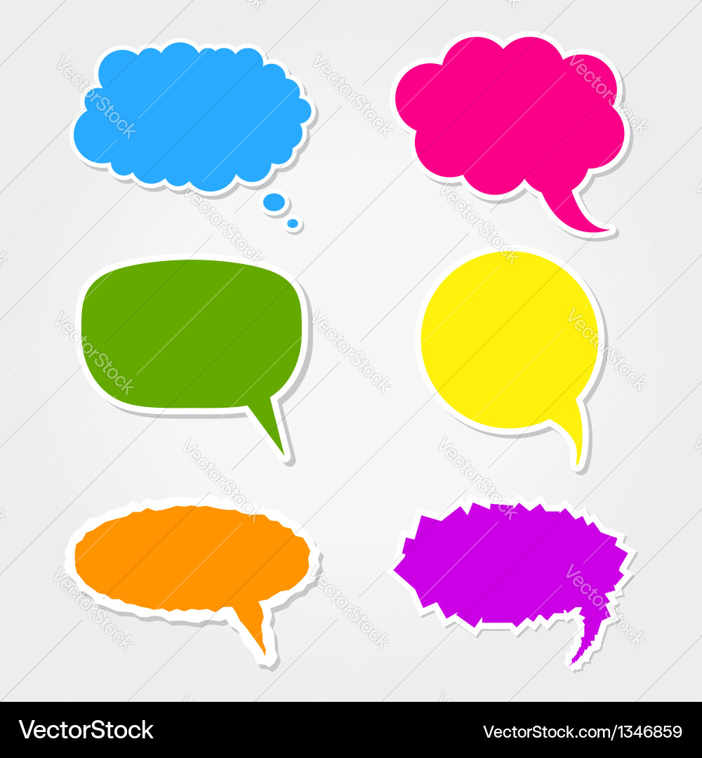 Colorful Speech Bubbles Icons vector image