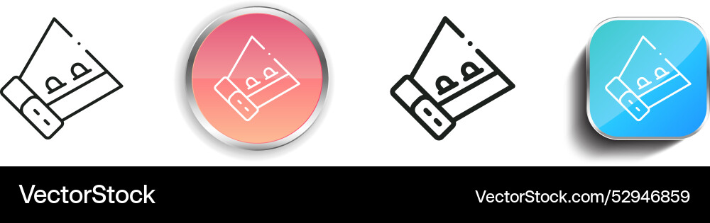 Cone of shame icon thin linear regular and button Cone of shame icon thin linear regular and button Vector Image