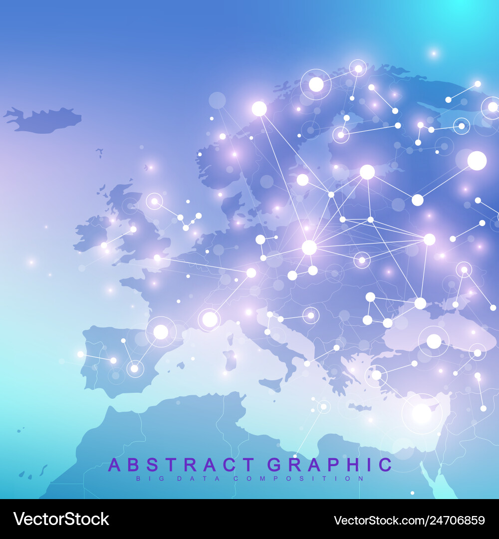 Geometric abstract background with connected line Geometric abstract background with connected line Vector Image
