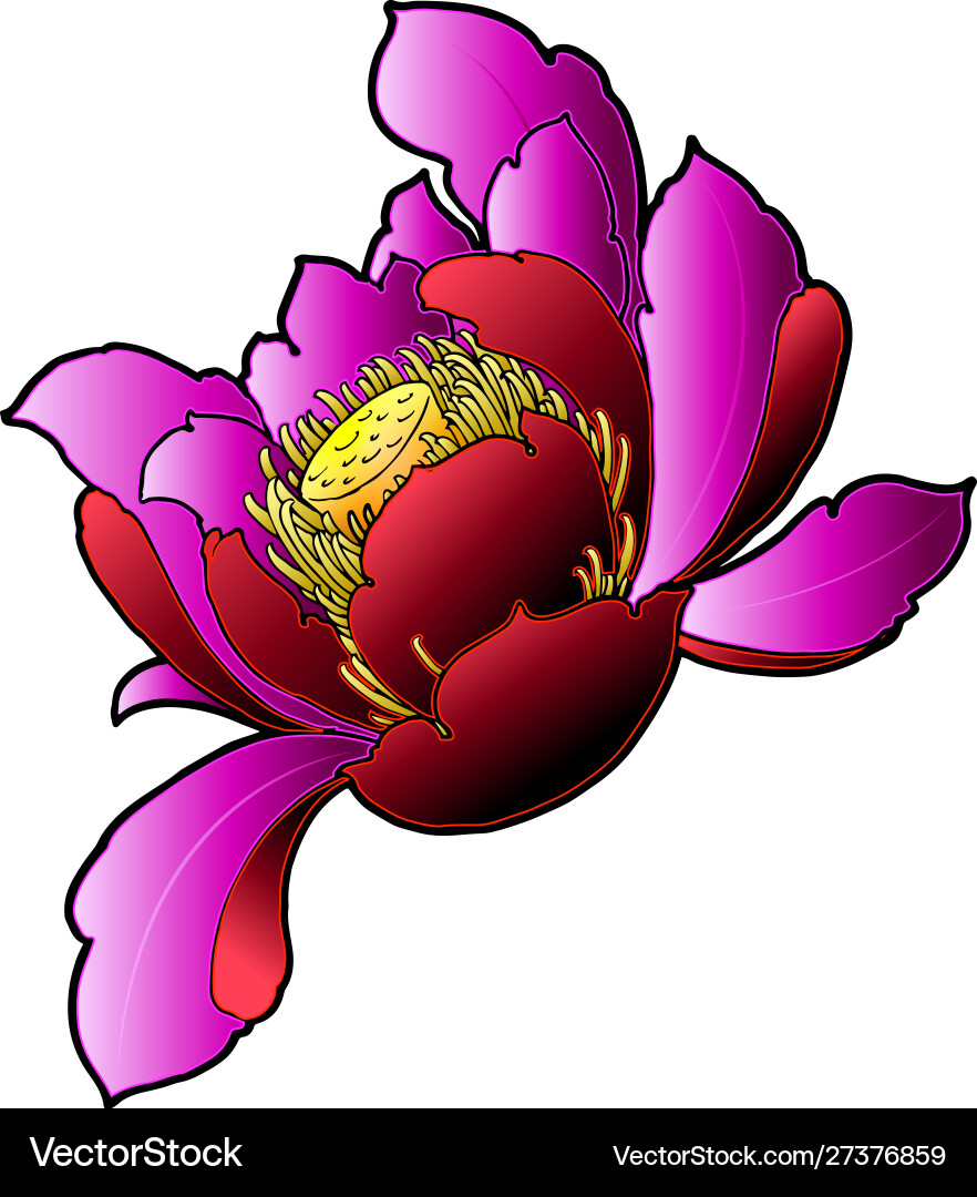 Japanese Floral Tattoo – Royalty-Free Vector | VectorStock, image size:882x1080