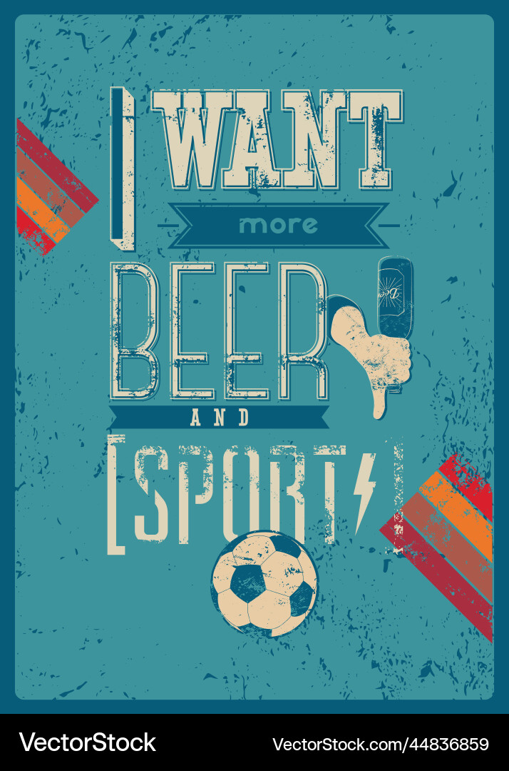 Typographic retro grunge phrase sports bar poster Typographic retro grunge phrase sports bar poster vector image