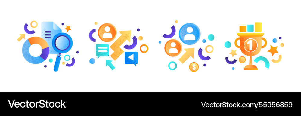 Web design and business marketing object item Web design and business marketing object item vector image