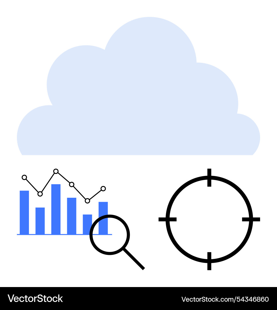 Cloud computing with analytics data visualization Cloud computing with analytics data visualization Vector Image