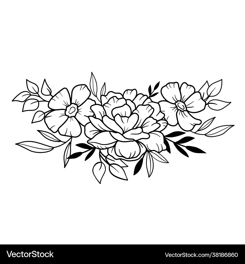 Elegant Floral Border – Royalty-Free Vector | VectorStock, image size:1000x1080