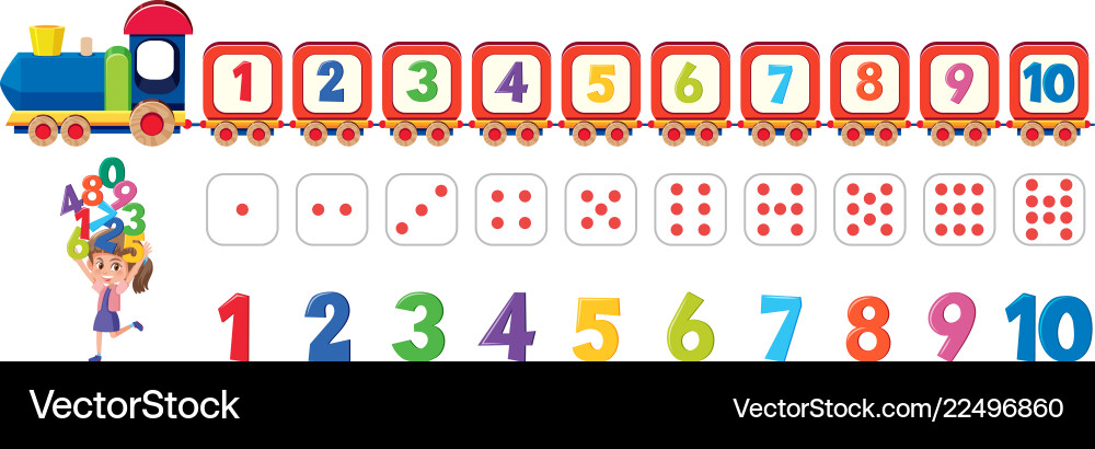 Math dice number element Vector Image
