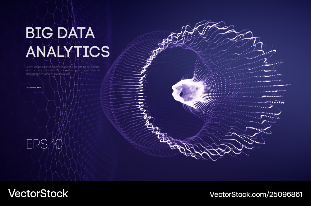 Abstract Network Data Visualization vector image