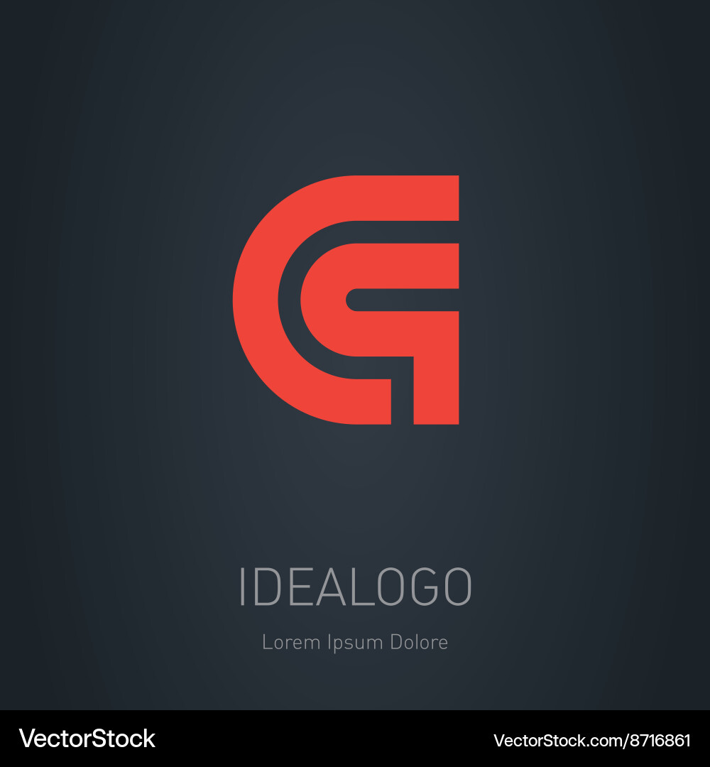 C and Q Initial Monogram Logo Vector Image