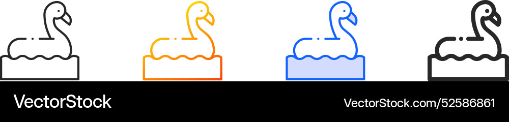 Float iconthin linear gradient blue stroke Float iconthin linear gradient blue stroke Vector Image