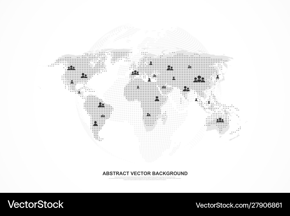 Global network connection concept big data Vector Image