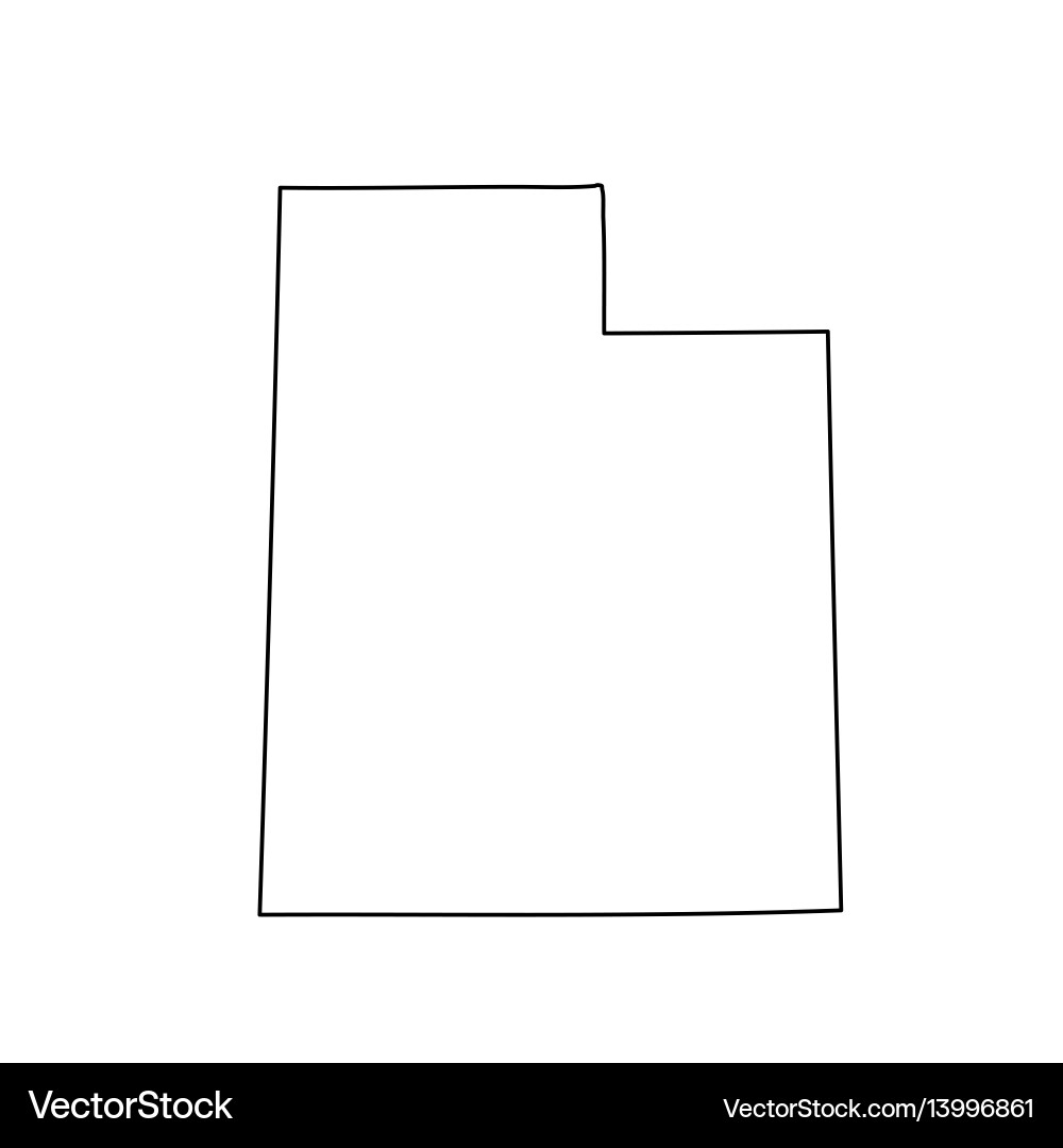 Map of the us state utah Royalty Free Vector Image