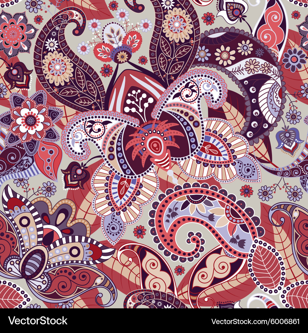 Seamless flowers pattern Royalty Free Vector Image