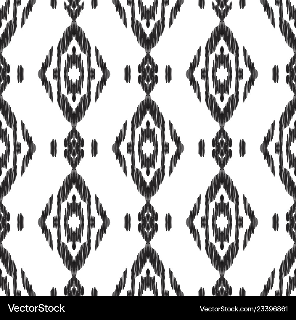 Seamless pattern ikat wallpaper Royalty Free Vector Image
