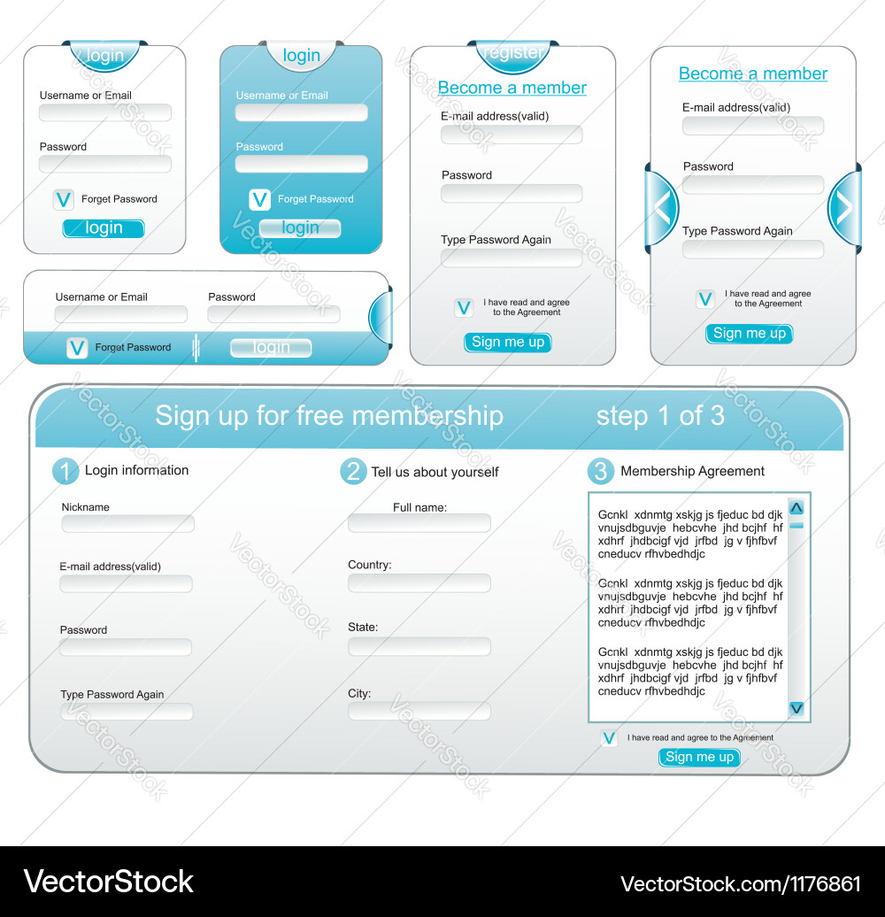 Web design elements vector image
