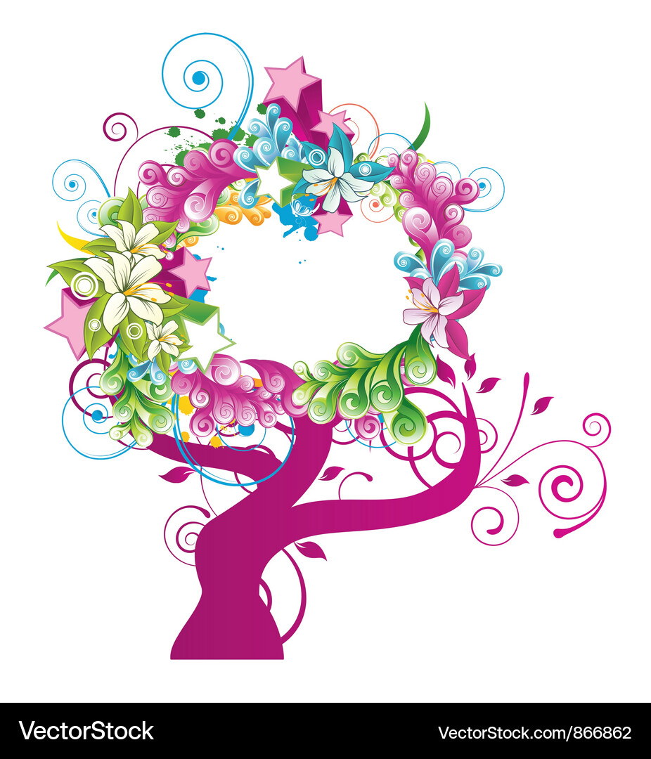 Abstract tree Vector Image
