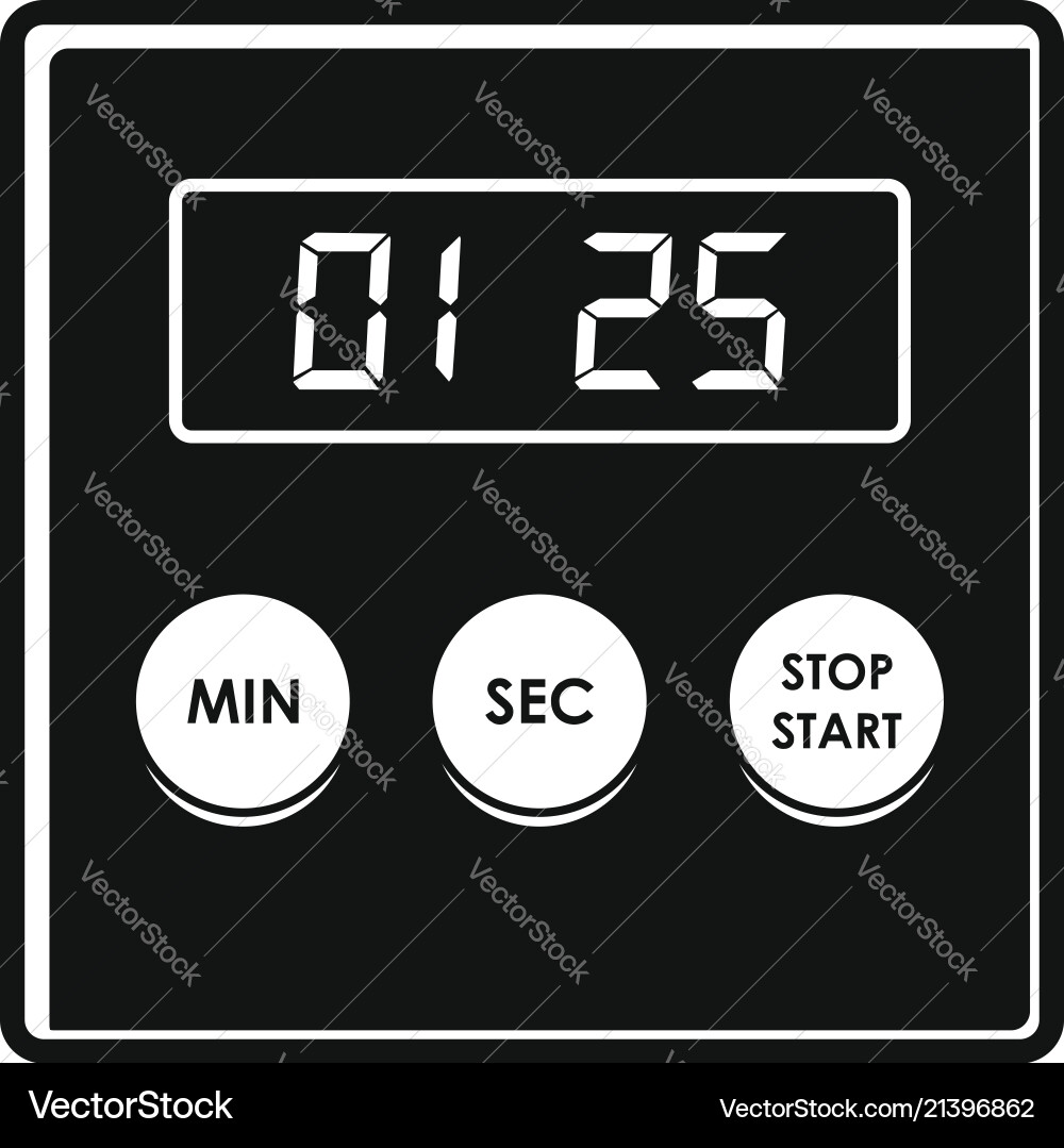 Alarm clock icon simple style Alarm clock icon simple style vector image
