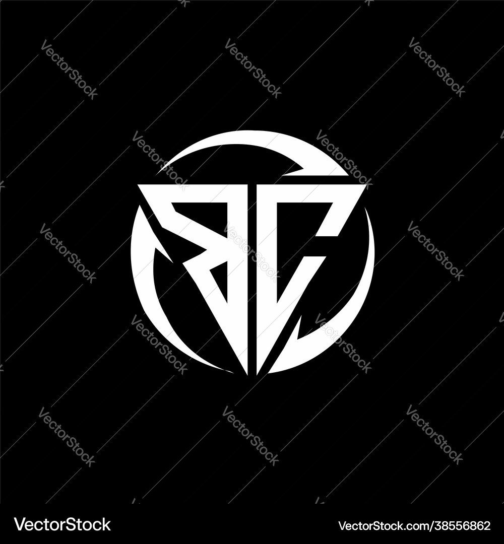 Bc logo monogram design template Royalty Free Vector Image