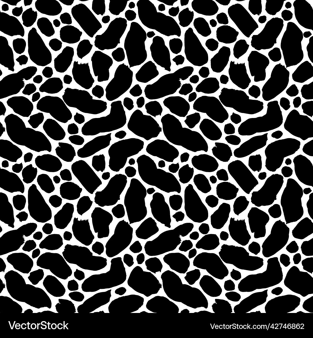 Black uneven specks ink blobs seamless pattern Vector Image