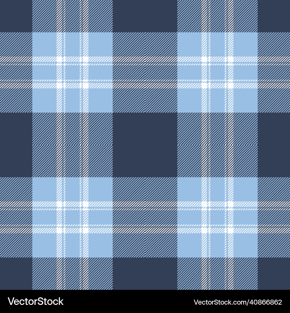 Blue and beige tartan plaid pattern fabric swatch Vector Image