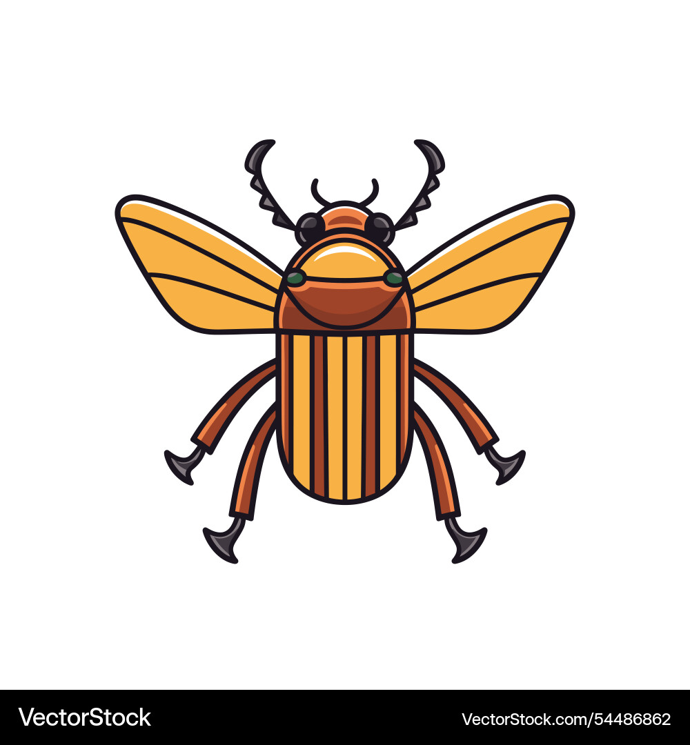 Colorful cartoon bee with distinct features Vector Image