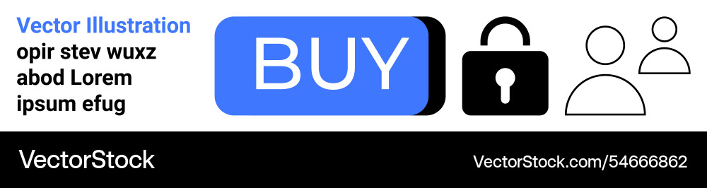 ECommerce-Taste mit Sicherheitsschloss und Benutzersymbolen ECommerce-Taste mit Sicherheitsschloss und Benutzersymbolen vektorbild