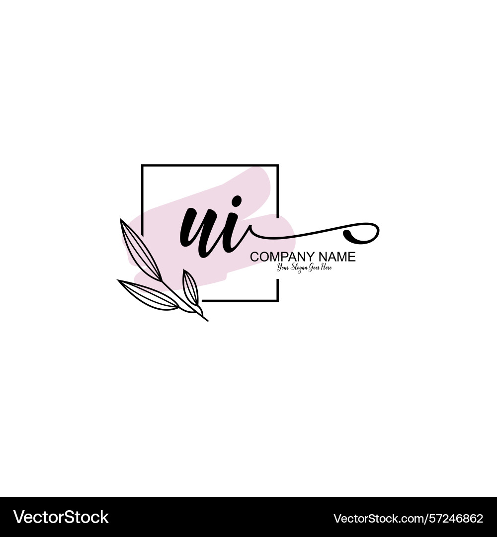 Modern botanical ui initial logo collection Vector Image