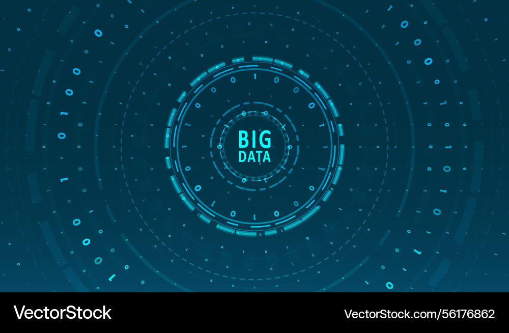 Stream of encoded data Vector Image