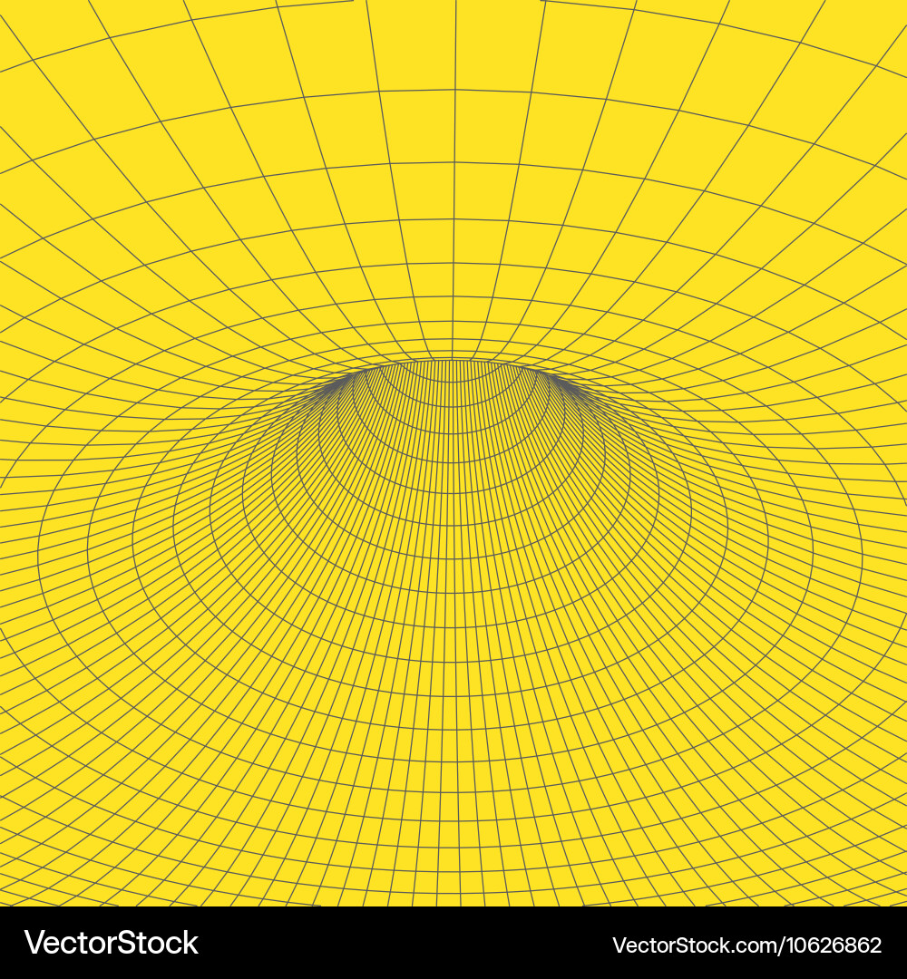 Wireframe torus with connected lines and dots vector image