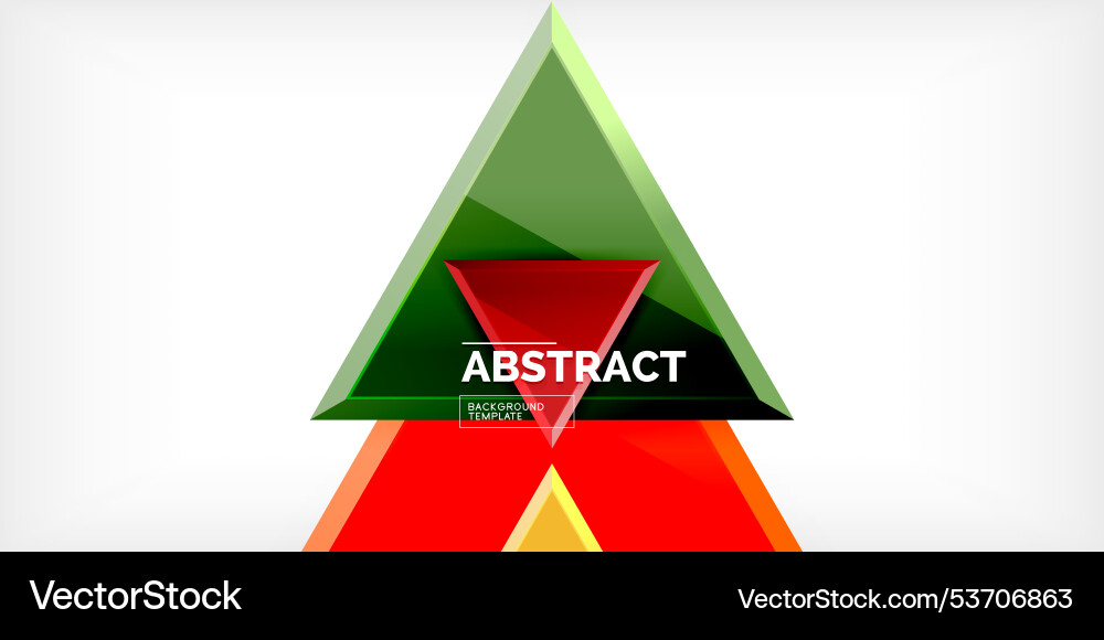 Abstract background - colorful triangles with 3d Abstract background - colorful triangles with 3d Vector Image