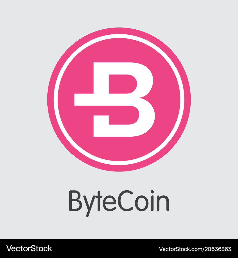 Bytecoin - crypto currency pictograph – Royalty-Free Vector | VectorStock