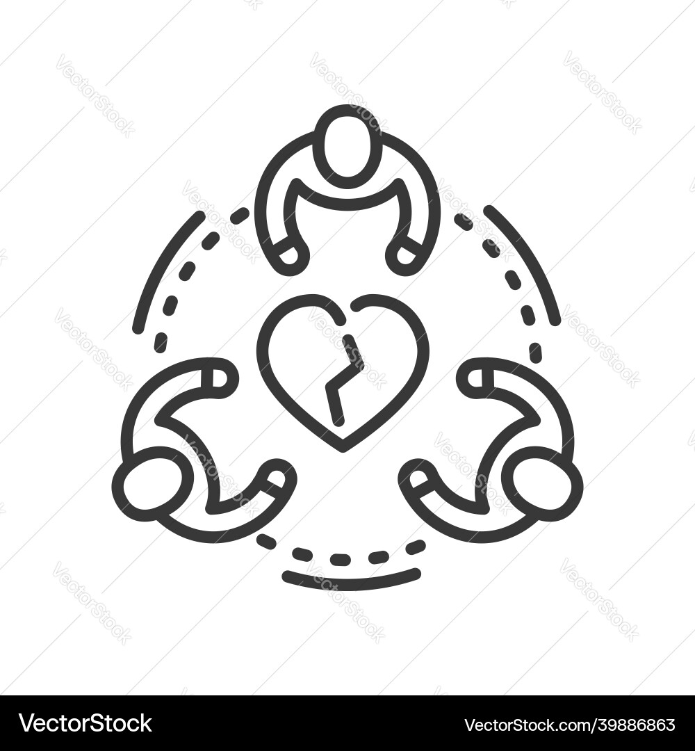 Cheating - line design single isolated icon Cheating - line design single isolated icon vector image