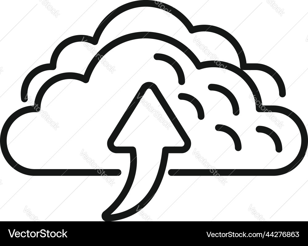 Cloud repost icon outline report chart Cloud repost icon outline report chart vector image