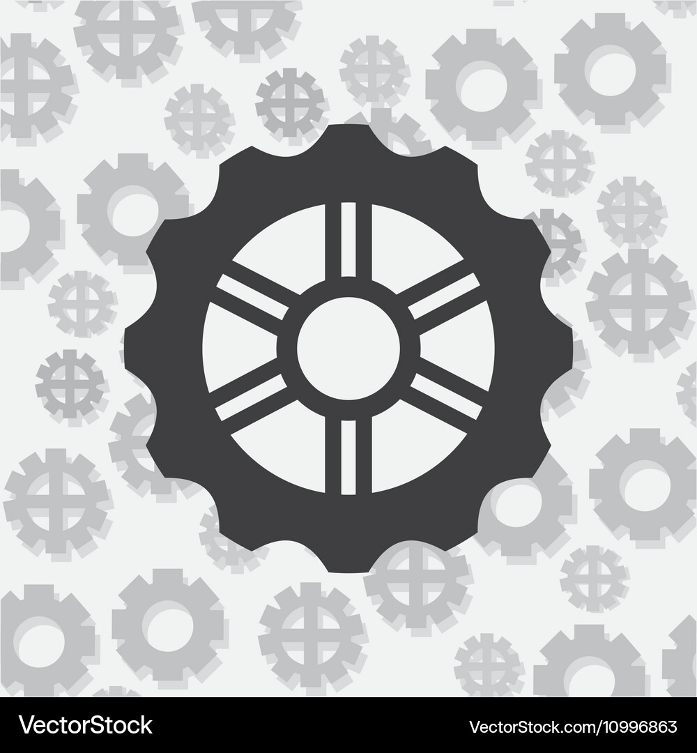 Gears and pattern background image Vector Image