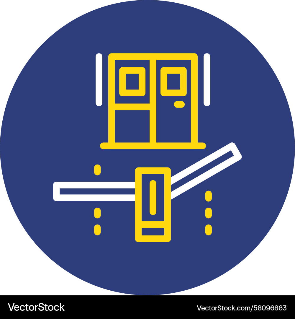 Manual Gate with Lever Icon Vector Image