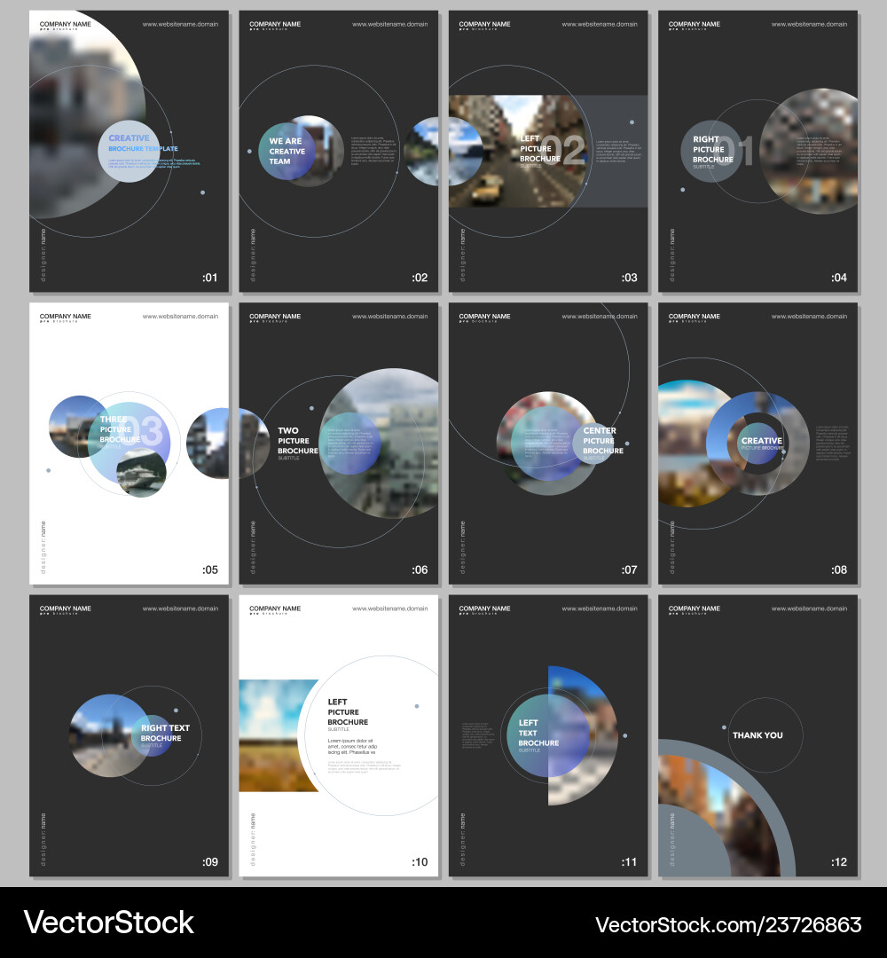 Minimal brochure templates with circle elements Vector Image