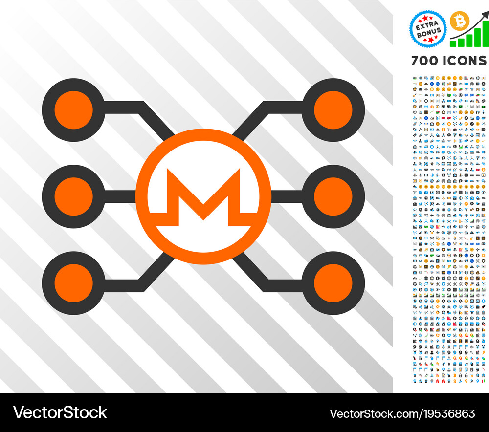 Monero masternode network flat icon with bonus – Royalty-Free Vector |  VectorStock