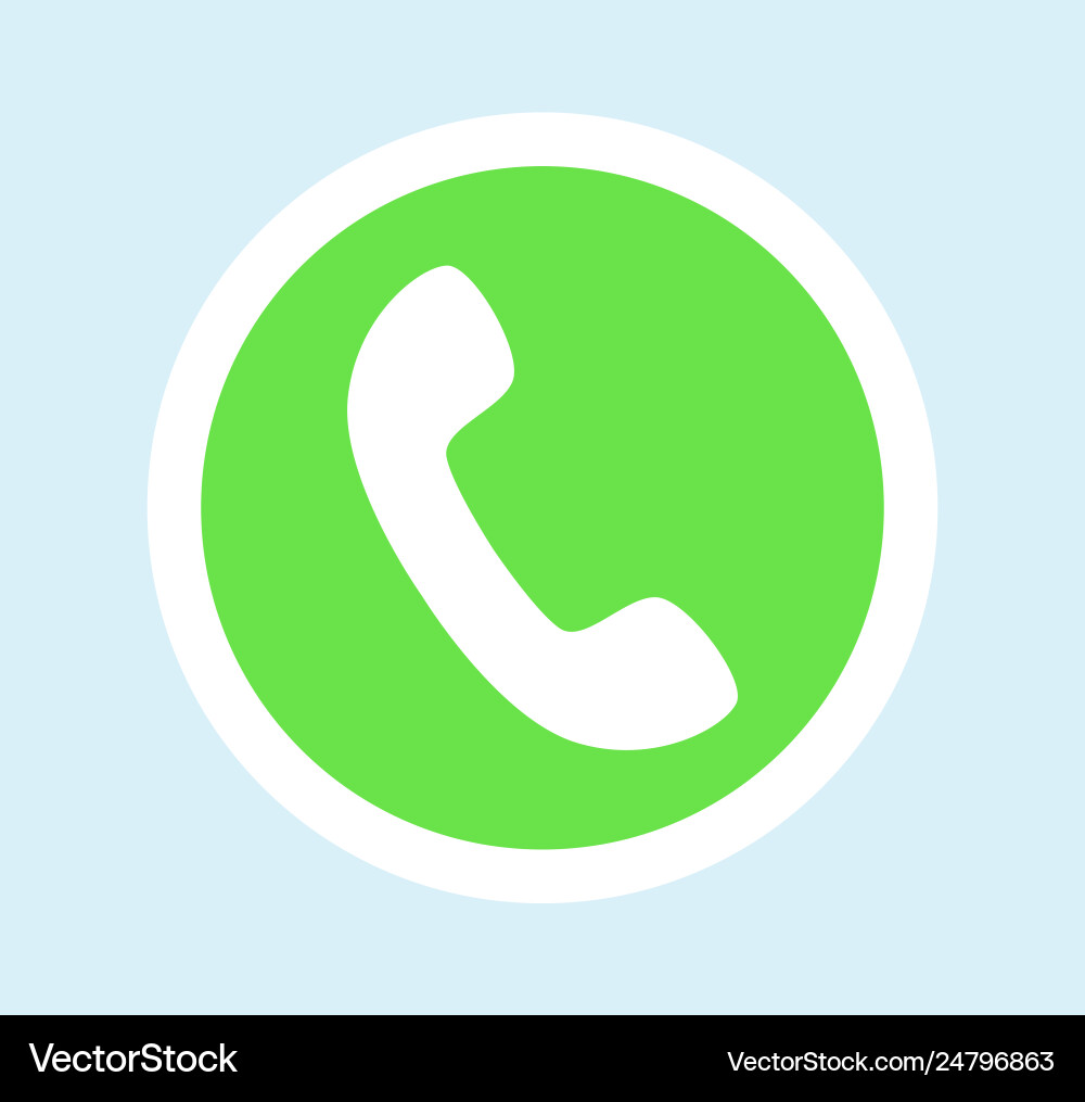 Runde grüne Taste für Anruf mit Telefon-Symbol Runde grüne Taste für Anruf mit Telefon-Symbol vektorbild
