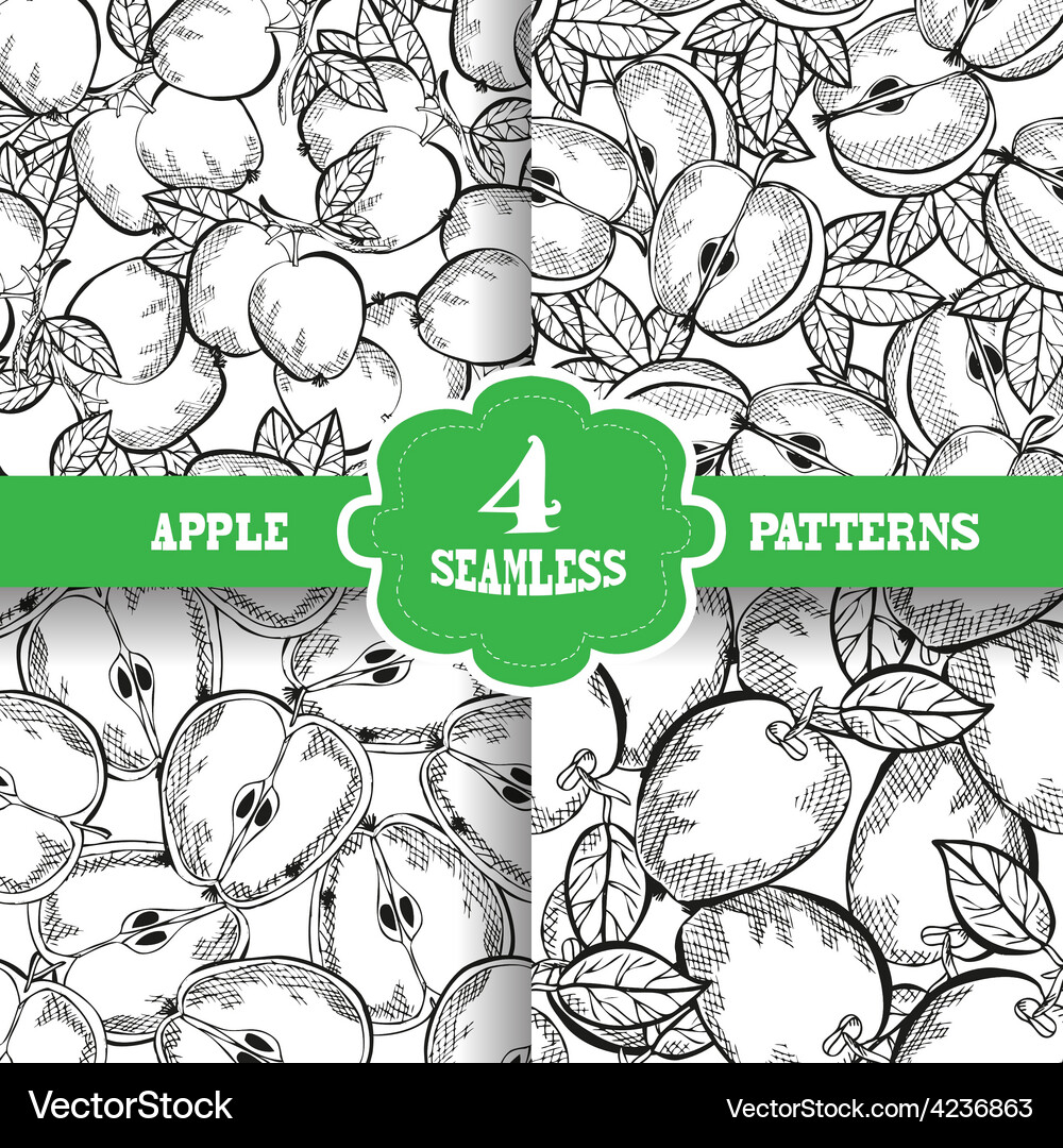 Seamless patterns set Vector Image