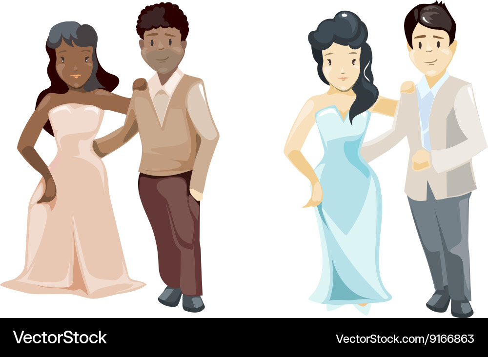 Wedding couple Royalty Free Vector Image - VectorStock