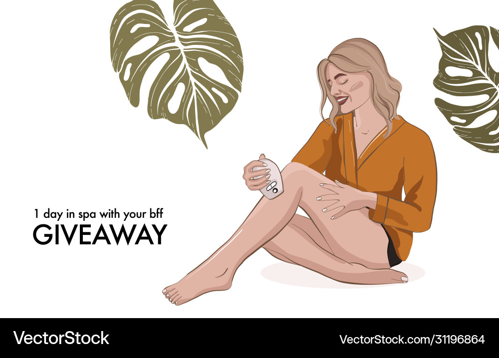 Beauty parlour epilation service woman making Beauty parlour epilation service woman making vector image
